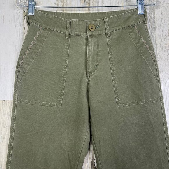 Sundance Women’s Pants 2 Green Cotton Spandex w Lace Trims Casual‎ Contemporary - Picture 15 of 15